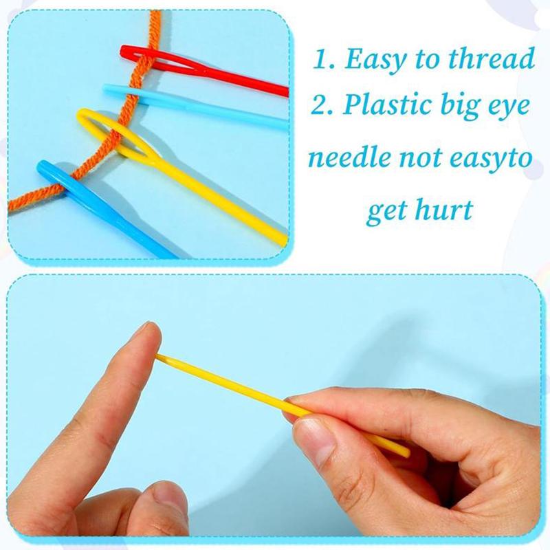 50/100PCS Sweater Needles 7cm Size Multicolor Plastic Large Eye Crochet Suture Needle for Craft Clothing Shoes Stitch Needle ZYF