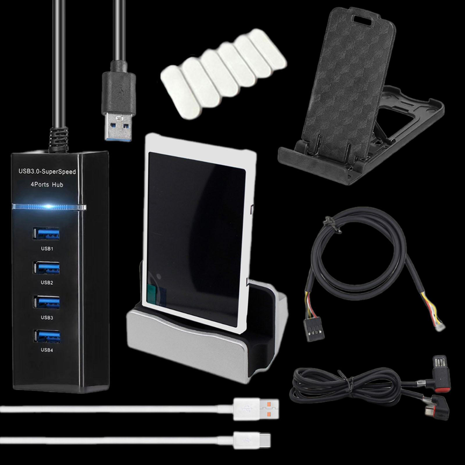 

3,5-дюймовий комп’ютер IPS USB Міні допоміжний екран Комплект Температурний дисплей Яскравість Плавне регулювання білий