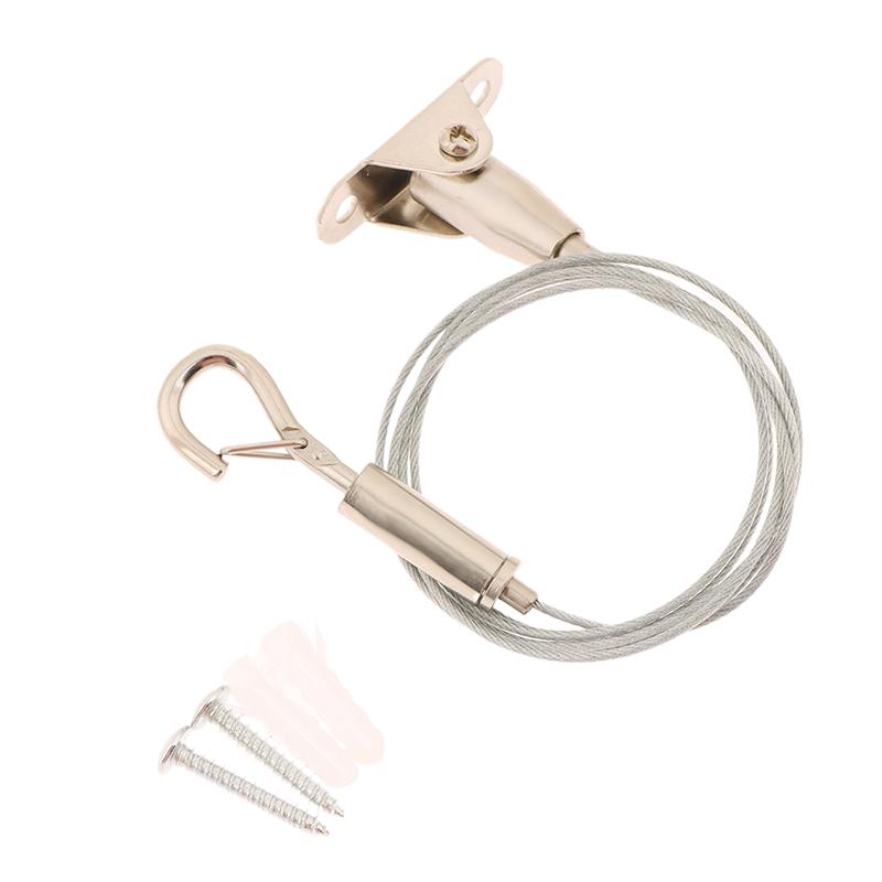 1 Pcs Lifting Code Suitable For Light Panels Adjustable Hanging Clothesline Fixed Guardrail Lock Wire Rope Spring Hook