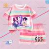 KPop Demon Hunters Children Short Sleeve Shorts Set Fashion Summer Kid Clothes Boy Baby Cotton Tee Pant Outfits Girl Tracksuits
