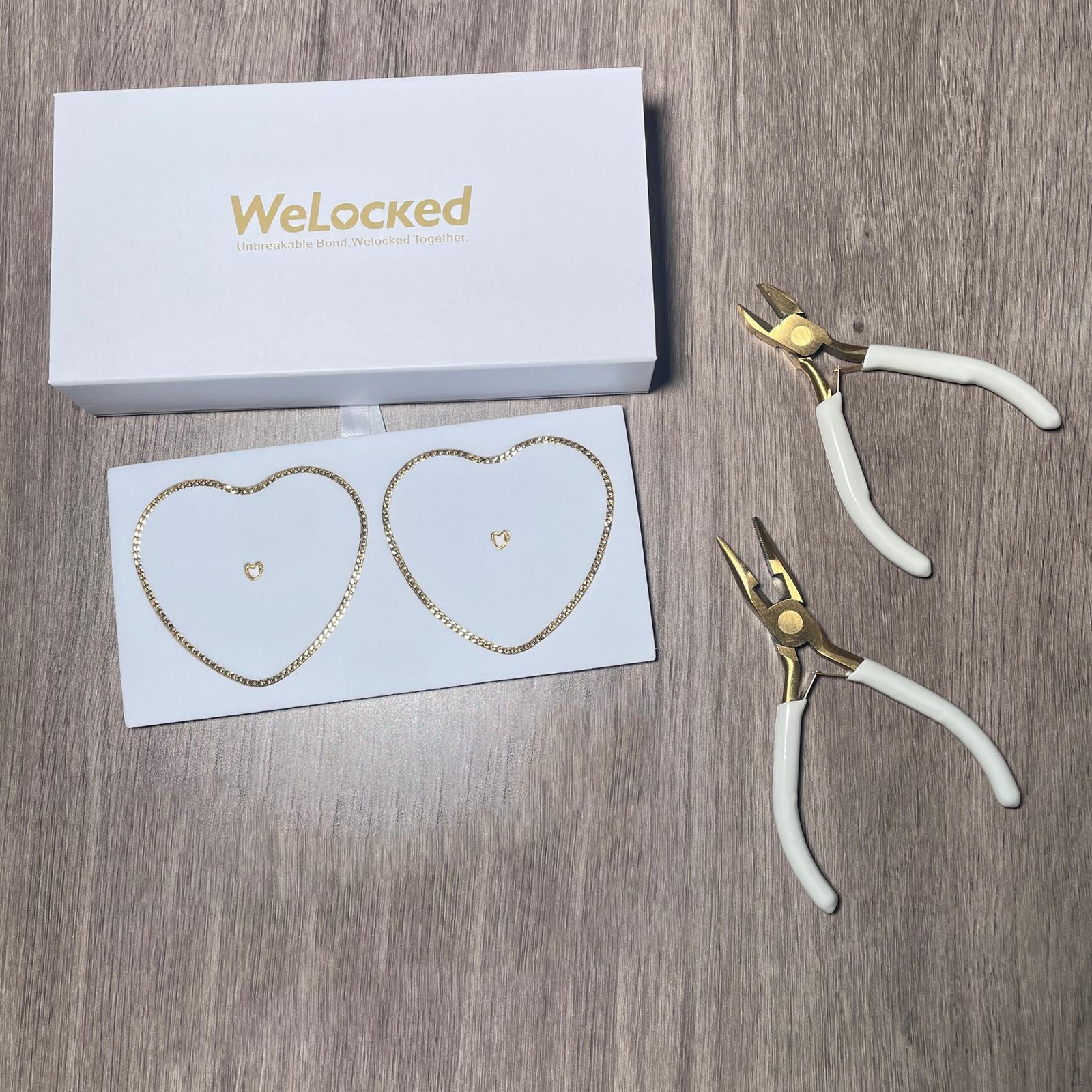 

Набор для создания постоянного браслета. Изготовление повседневных легких ювелирных подарков на День святого Валентина. золотой