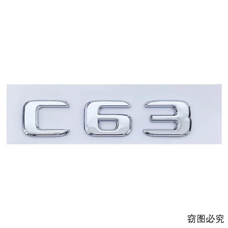 ABS Car Side Sticker Rear Trunk Badge Letters Decal Decoration for Mercedes Benz C43 C65 C63 G65 Exterior Accessories