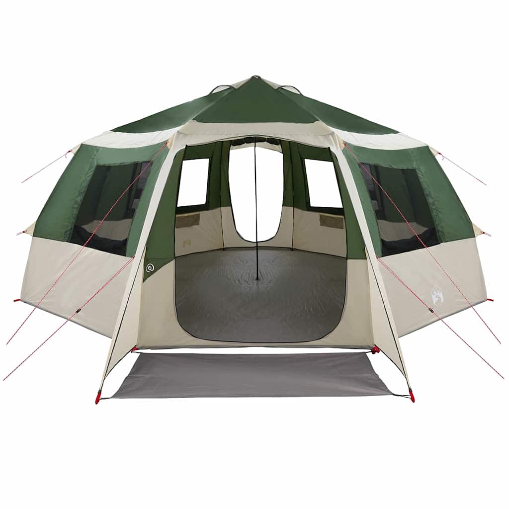 Cabin Tent 12 Person Green and Grey 500 x 500 x 294 cm