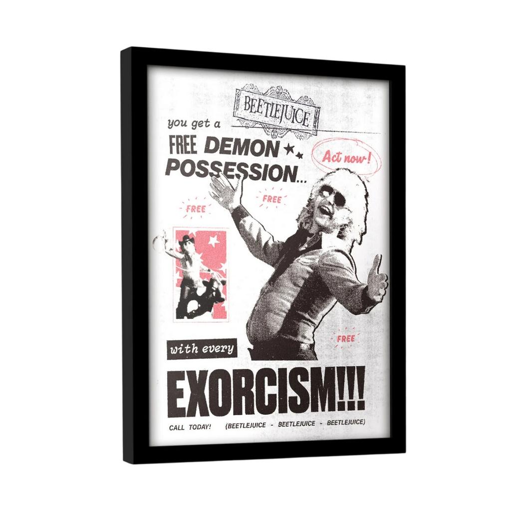 Beetlejuice Exorcism Framed Poster