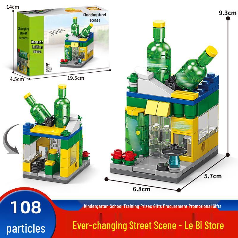 6-in-1 Kids' Building Block Set: Train, Robot, Tank, Police - Compatible Blocks for Boys & Girls