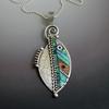 Bohemian Colore Tono Verde Metallico Foglia Pendente Sposa Orecchini da Sposa Donna Retro Tribale Astratto Pietra Colorata Pendenti Vintage Pendenti