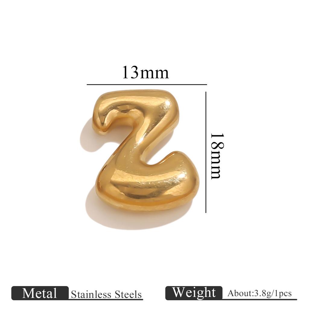 5 Stück Edelstahl 18K PVD-beschichtet A bis Z Englische Buchstaben Anhänger DIY Wasserdichter Schmuck Geschenk Handgefertigtes DIY Zubehör
