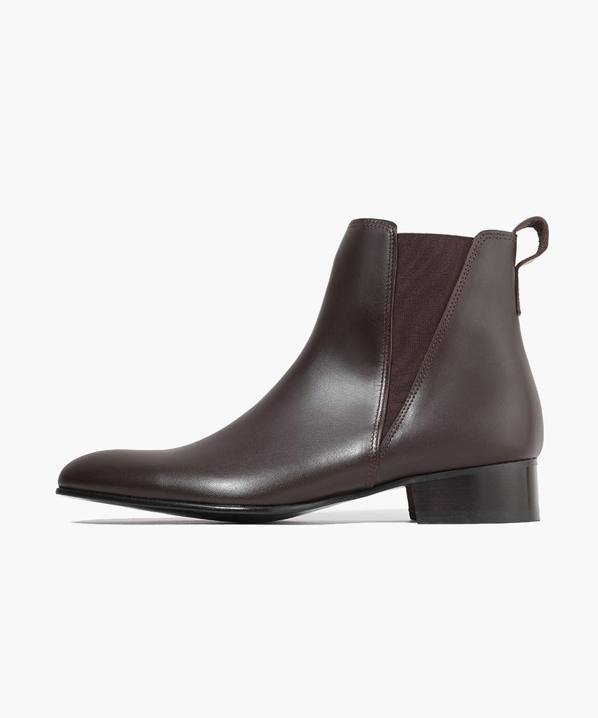 Firenze Atelier Banding Zipper Mix Chelsea Boots 3337 [Brown Fg]