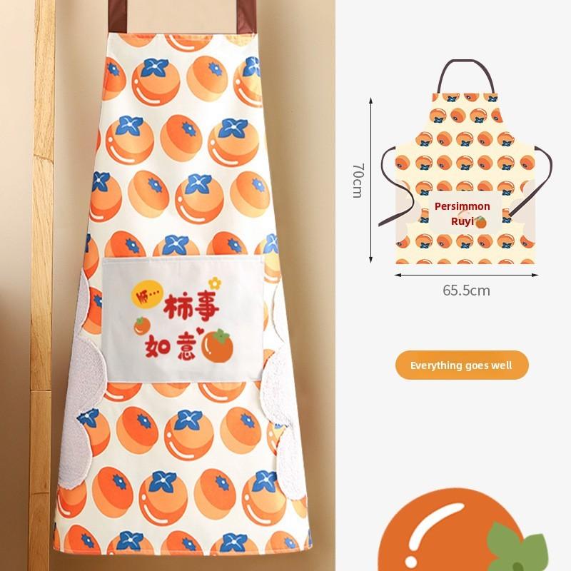 Womens Apron Kitchen Waterproof Oil Resistant Poucheds Cottons Baking Linen