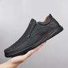 Tide Men Leather Walking Casual Shoes Male Students Trekking Thick Bottom Footwear All Seass