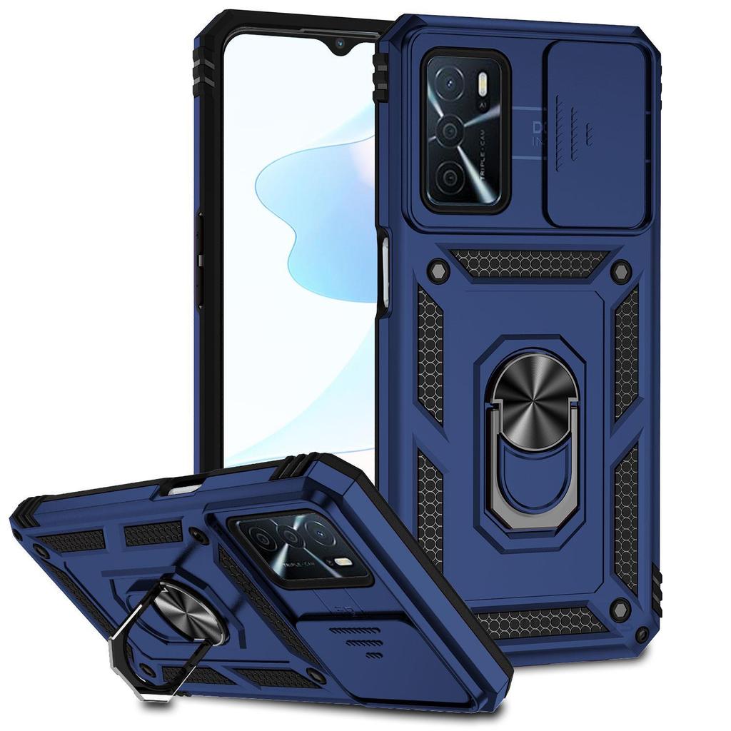 Case For OPPO A54S A16 A16S A54 A55 A74 4G A94 Reno 5 Lite Carcasa Military Grade 360 Full Body Armor with Camera Slide Cover
