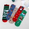 Christmas Socks, Santa Claus, Reindeer, Snowman, Gingerbread, Human Tube, Women's Socks, Cotton Cartoon, Autumn and Winter