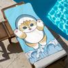 kawaii cartoon cat kitten cute M-Mofusand Towel soft Beach Towels Trip swim Pool bathing Towel Gym Spa home Decor Gift Holiday