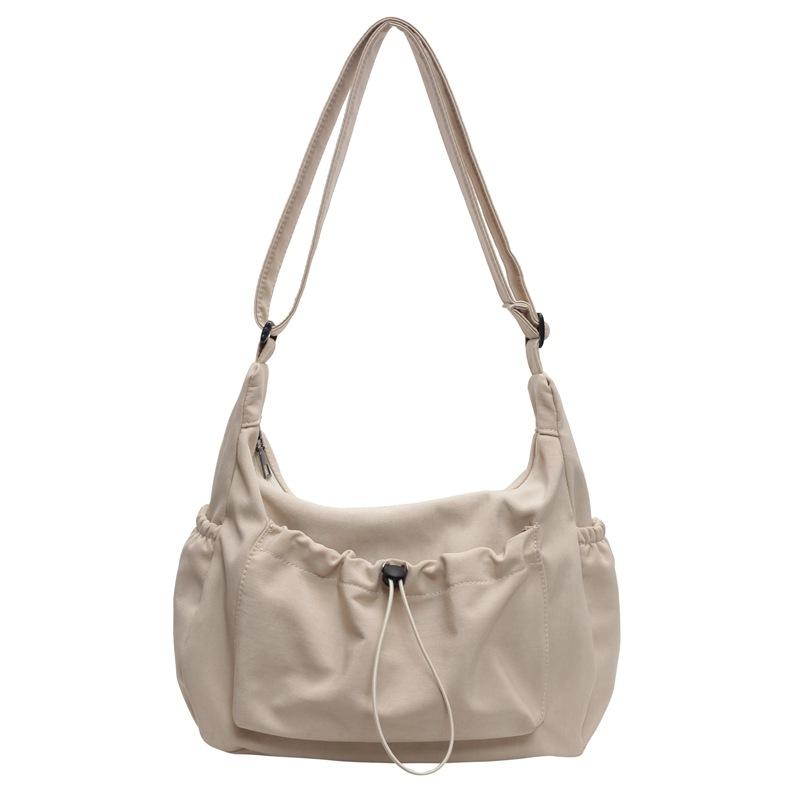 Korean Large Capacity Crossbody Bags for Women Versatile Ladies Multi-pocket Shoulder Bag Solid Color Bow Female Handbag Tote