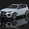 1:18 Large Size X5M Car Model Toy Alloy Body Rubber Tires Slide Forward Shock Absorption Vehicle Models Desktop Ornaments