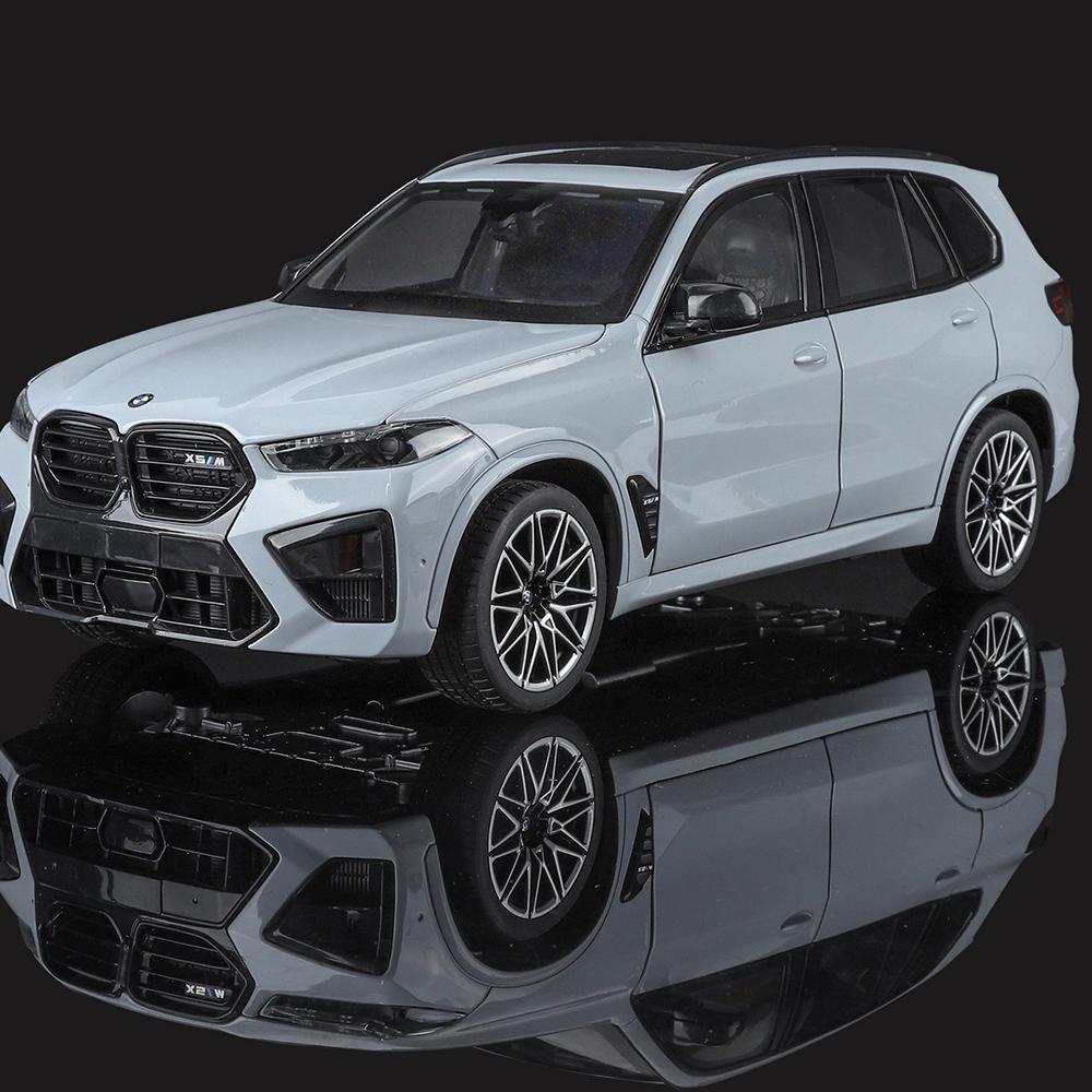 1:18 Large Size X5M Car Model Toy Alloy Body Rubber Tires Slide Forward Shock Absorption Vehicle Models Desktop Ornaments