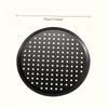 1PCS Carbon Steel Perforated Pizza Pan with Holes Oven-Safe Baking Sheet Grill Tray for Cheese Roasting Kitchen/Restaurant Use