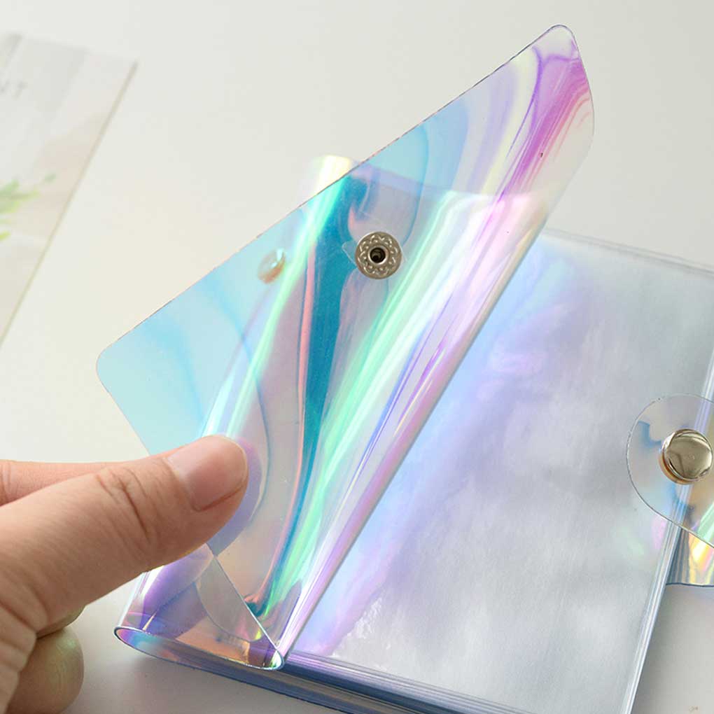 PVC Instant Camera Photo Album Portable Stylish Replacement Transparent Snap Button Stamp Holder Collect Book Accessories