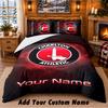 Parure de lit à motif Charlton Athletic 3 pièces Personnalisable avec nom, Drap et Taies d'oreiller pour la chambre à coucher de la maison