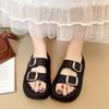 Super angesagte JX mit Rock, Pantoletten mit dicker Sohle, Sommermode und hochwertige neue französische Sandalen mit flacher Sohle zum Ausgehen 2025