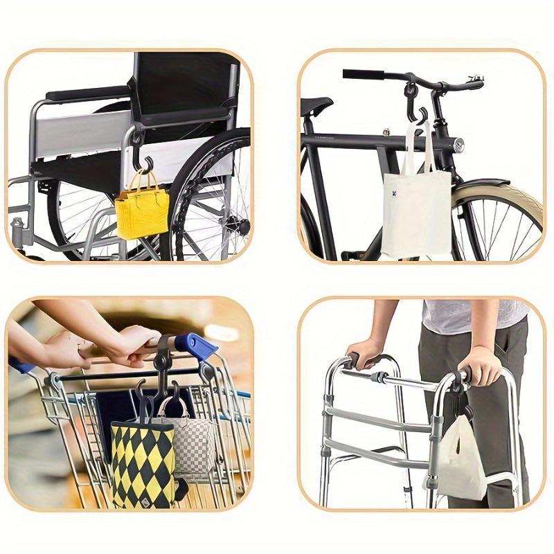 Durable Universal Fit Hook Set - No-Drill, Multi-Purpose for Electric Scooters, Bicycles, and Mobility Scooters Material, Helmet, Bag