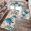 Sea Turtle Starfish Coral Kitchen Mat Entrance Doormat Decor Anti-slip Corridor Balcony Laundry Room Rugs Bathroom Door Mat