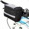 Black Bike Handlebar Bag Detachable Bicycle Front Bag Durable Bike Front Bag Outdoor Cycling