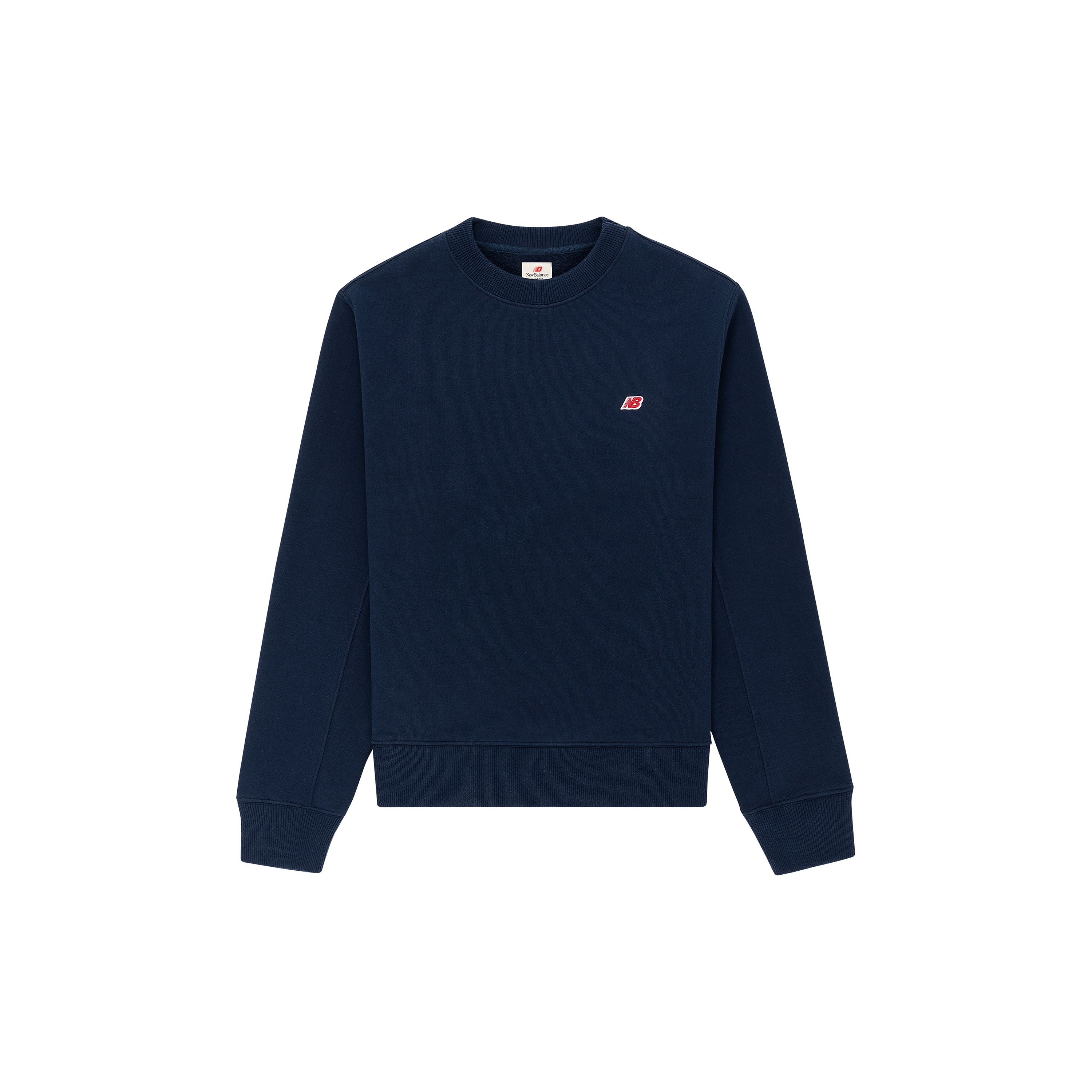 

New Balance MADE In USA Core Crewneck Sweatshirt Natural Indigo Unisex Tops Blue MT21541NGO