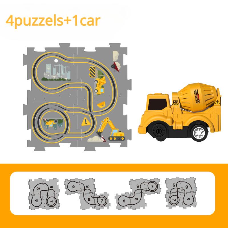 

Электрический пазл, гоночный поезд, модель вагона, обучающая игрушка, детский трек, автомобиль, головоломка, приключенческая игра для мозга, интерактивная игра