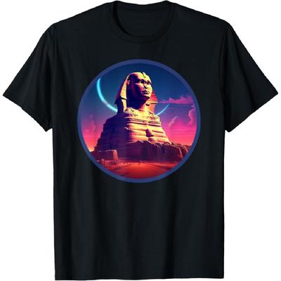 Egyptská Sfinga Měsíc Tričko