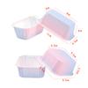 Kuchenbecher Backform, quadratisch, Einweg-Backpapier-Einsatz, Bodenblech, Brotverpackungsbox, Becher
