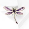 Fashion Alloy Enamel Dragonfly Brooch High-End Versatile Rhinestone Animal Brooch Women'S Clothing Corsage Jewelry Accessory