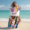 Beach Towel with Ms. Rachel1 Pattern - soft,absorbent,machine washable Lightweight&Modern,swimming,Travel Essentials