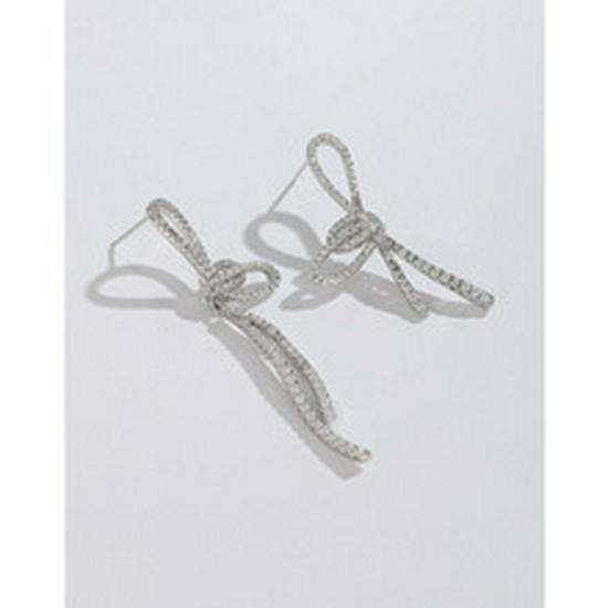 925 Sterling Silver Bow Necklace - Women's Light Luxury Summer Style 2024 Clavicle Chain