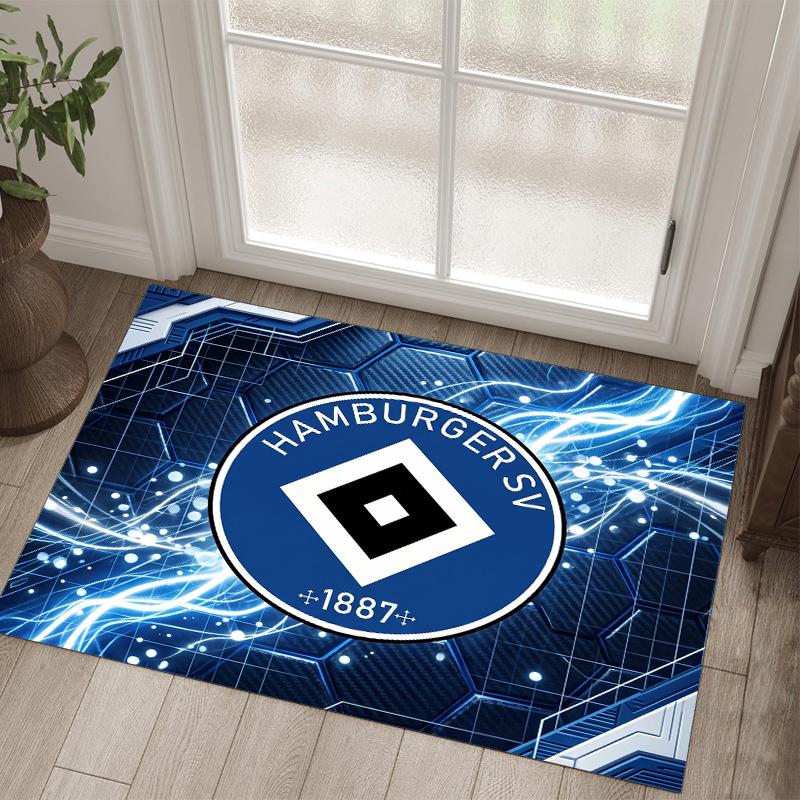 Hamburger SV Football Design Crystal Velvet Carpet Cozy Non?Slip Printed Rug For Bedroom Living Room Entrance