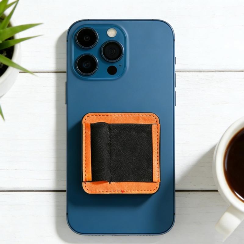 Magnetic PU Leather Cord Manager With Stretchy Band And Strong Adhesion For Neat Electronic Gadgets Storage