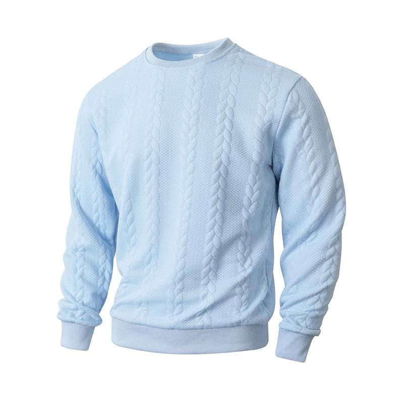 New Sweatshirt Versatile Long Sleeve Solid Color Round Neck Pullover Jacket Top