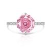 925 Silver Octagon Rose Cut Zircon Ring Simple Sweet Wedding Anniversary Birthday Gift for Women