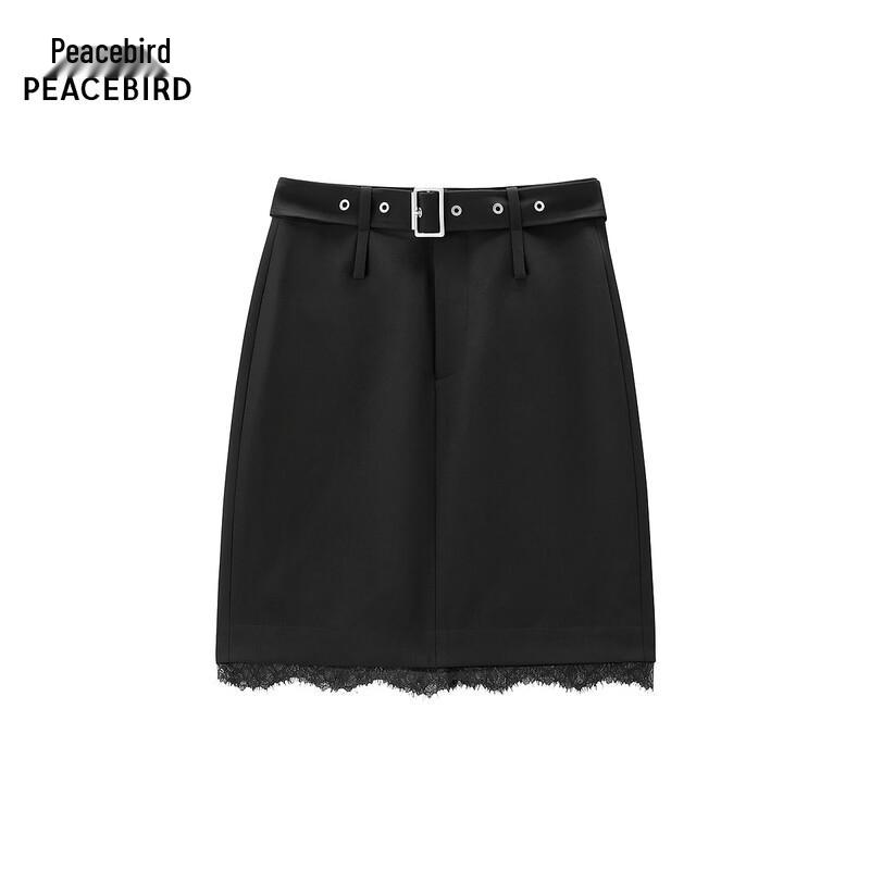 Peacebird Patchwork High-Waist Short Skirt M