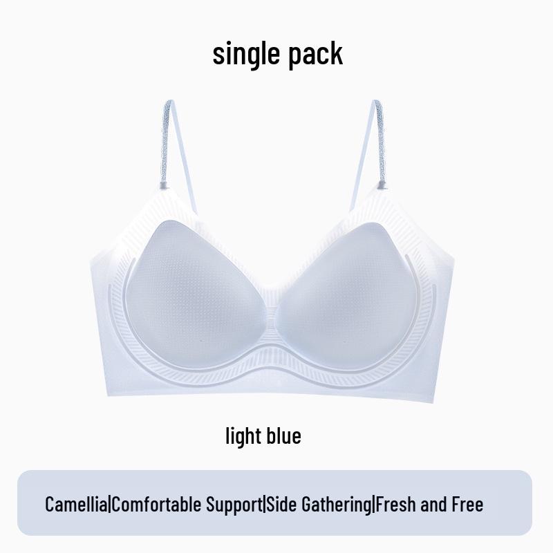 Kräuter-Kamelie Cool Summer Nahtloser Spaghetti-Träger-BH für Damen