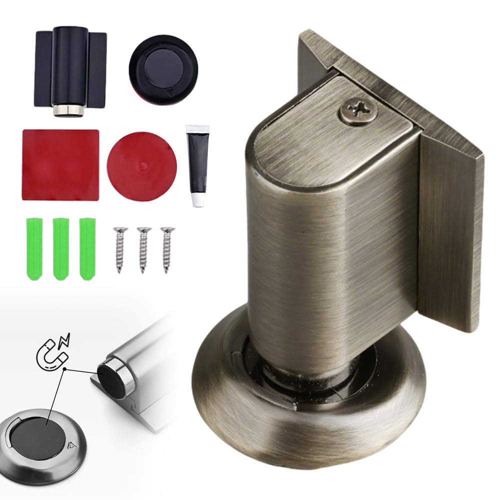 2026 New Magnetic Door Stopper - Heavy Duty No Drill Invisible Door Wedge for Bottom of Door, Keep Doors Open