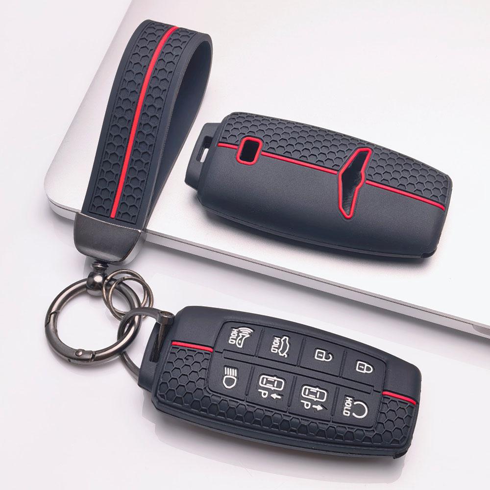 Premium Silicone Car Key Fob Cover For Hyundai I30 K2 K5 For KIA Optima K5 K3 With Keychain Soft Silicone Car Interior Accessories
