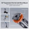 Rotatable Camera Phone Holder Cold Shoe Mount 1/4 Threaded Base For Smartphones Double Joint Adjustment System