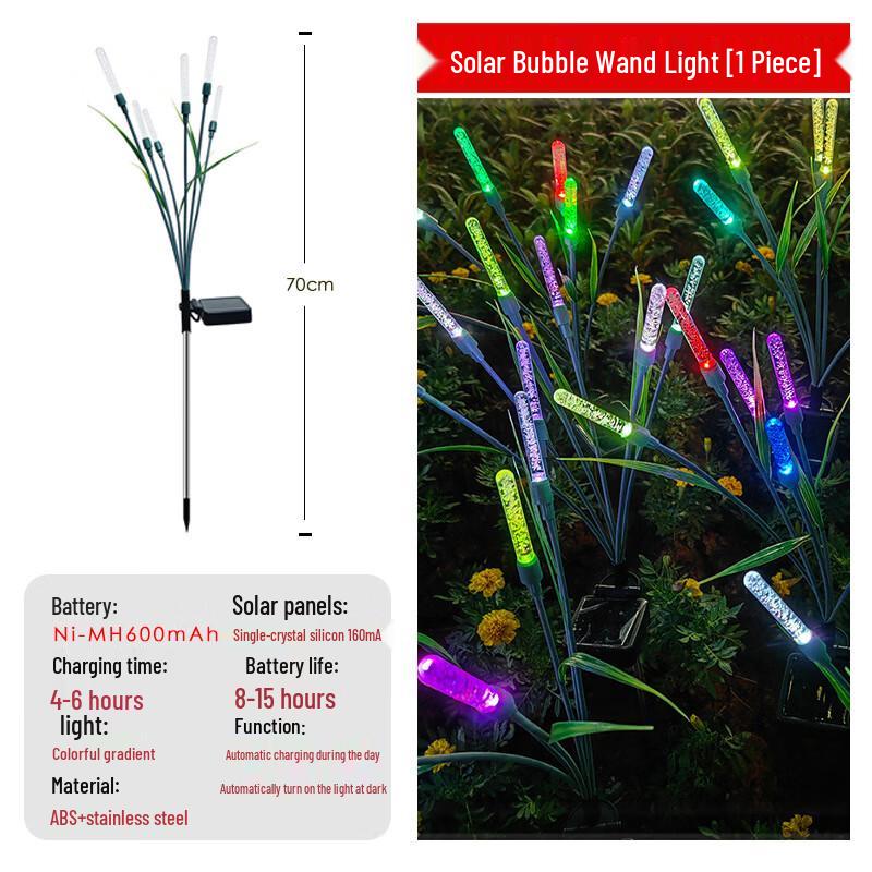 Solar Powered Outdoor Decorative Bubble Stick Lights