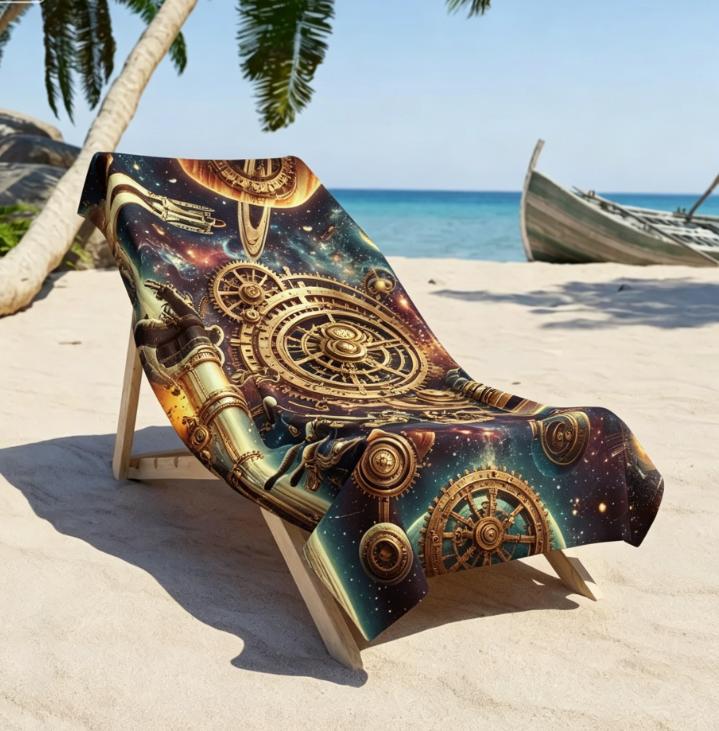 Psychedelic Galaxy Space Beach Towel Microfiber Sand Free Quick Dry Cosmic Nebula Astronaut Print Soft Absorbent for Summer&Pool