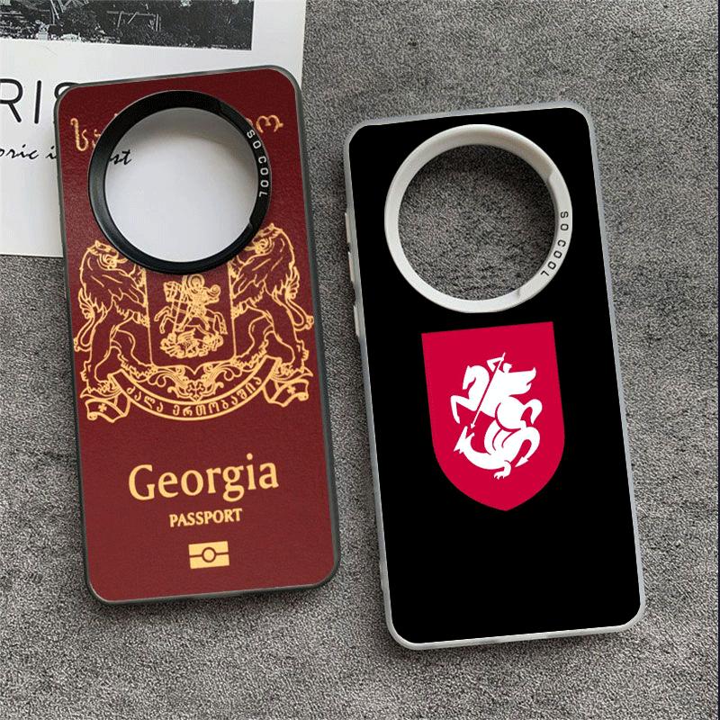 Georgia Passport Flag Soft Phone Case for Xiaomi Redmi Note 13 14 15 Pro Plus 12S 12 11S 11 11T 10S 10 Shockproof Cover Back She