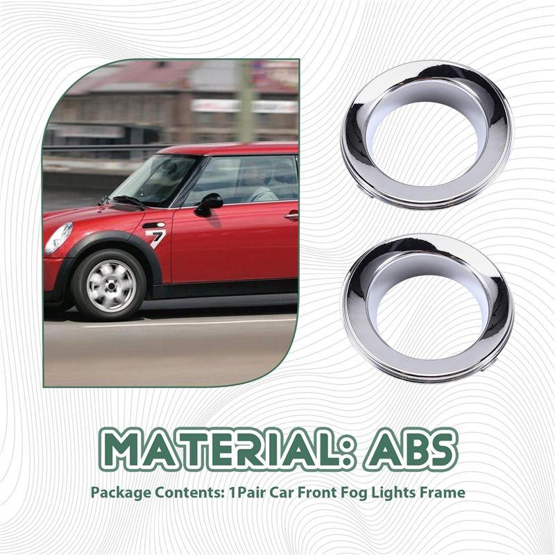 51117127941 51117127942 Car Front Fog Lights Frame Fog Lights Trim Ring For Mini R50 R52 R53 2002-2006 Silver