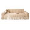 New Skirted Sofa Cover Light Luxury All Inclusive All Purpose Cover  Plush Autumn and Winter Anti Cat Scratch Cover Fabric