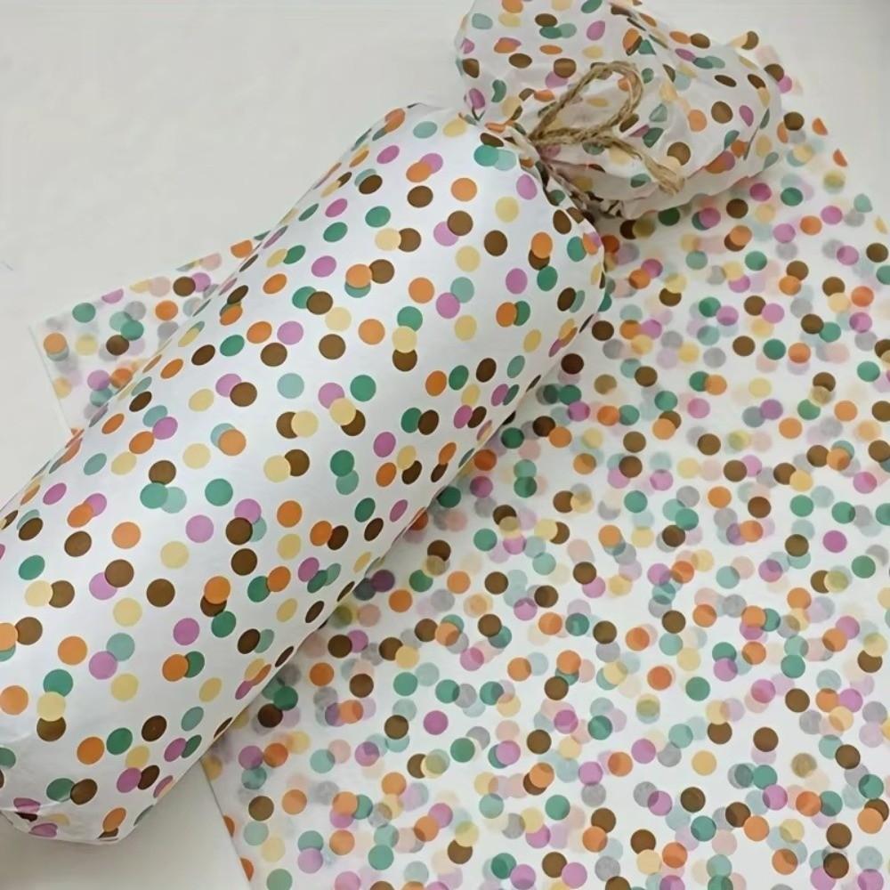 20Pcs Four-Color Christmas Wrapping Paper Polka Dot Pattern Gift Wrapping Paper Wedding