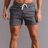 Men Pants Solid Cotton Three-point  Sports Elastic Mid-waist Lace-up Shorts Plus Size